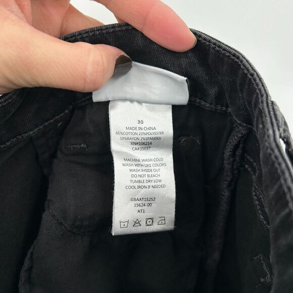 JOE'S JEANS Women's Black Wash Flawless The Icon Mid Rise Skinny Jeans Size 30 - Picture 8 of 8